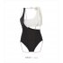 Women Bikini Swimsuit Trendy Contrast Color Slimming Adjustable Straps Swimwear For Swimming Hot Spring black XL