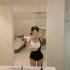 Women Bikini Swimsuit Trendy Contrast Color Slimming Adjustable Straps Swimwear For Swimming Hot Spring black XL