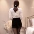 Women Blouses Slim Long sleeved White Shirt Lace Hook Flower Hollow Standing Collar Tops