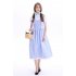 Women Blue Plaid Costume Cosplay Dress for Munich Beer Festival Halloween Light blue S