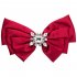 Women Bowknot Corsage Brooch Breastpin Multi layered Alloy Inlaid Rhinestone Valentine s Day Gift green