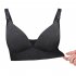 Women Breast Feeding Bra Cotton Without Steel Ring Underwear for Pregnant black 80B