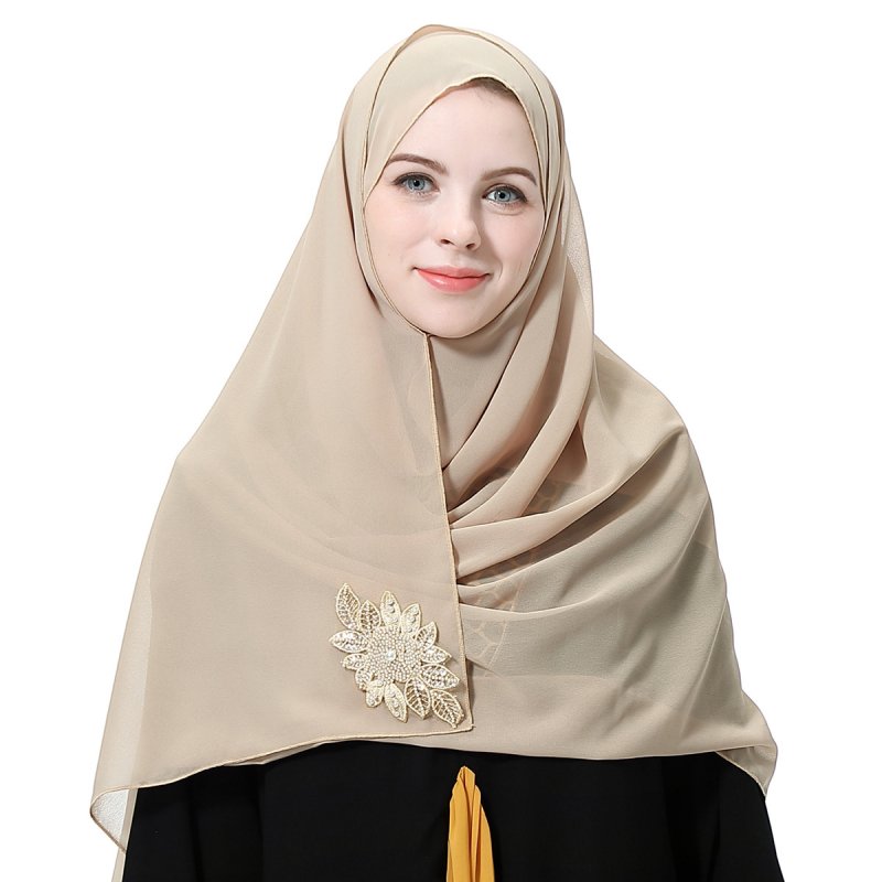 Women Breathable Chiffon Moslem Head Cover Cloth