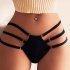 Women Briefs G string Thin Ribbon Low Waist Black Sexy Underwear Panties M