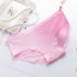 Women Briefs Lace Seamless Low Waist Sexy Underwear Solid Color Underpants Panties Pink One size