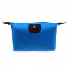 Women Bright Candy Color Handbag Toiletry Cosmetic Storage Bag Dumpling Clutch Bag Zipper Purse 12  reddish blue