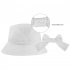 Women Bucket Cap With Detachable Bow Accessory Adjustable Windproof Rope Sweatband Design Fisherman Hats MZ051 white default item