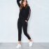 Women Casual Color Matching Sports Suit Leisure Sports Fitness Suit