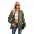 Women Casual Long Sleeve Cardigan Tops Elegant Jacquard Simple Solid Color Blouse Loose Casual Shirts black S