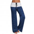 Women Casual Loose Pants Wide Trouser Legs for Yoga Sports  blue XXL