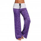 Women Casual Loose Pants Wide Trouser Legs for Yoga Sports  purple XXL