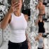 Women Casual Tank Tops Round Neck Thick Strap Slim Fit Racerback Sleeveless Tops Solid Color Workout Tank Tops coffee color 4XL
