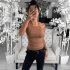 Women Casual Tank Tops Round Neck Thick Strap Slim Fit Racerback Sleeveless Tops Solid Color Workout Tank Tops coffee color 4XL