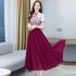 Women Cheongsam Dress Summer Short Sleeves Stand Collar A line Skirt High Waist Large Swing Dress p01 blue 2XL