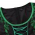 Women Classic Dress Three Pieces Suit for Germen Traditional Oktoberfest Costumes Green US Size XL