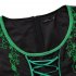 Women Classic Dress Three Pieces Suit for Germen Traditional Oktoberfest Costumes Green DE Size 42