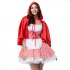 Women Copaly Dress Suit Plaid with Lace Decoration for Halloween Beer Festival  red S