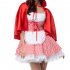 Women Copaly Dress Suit Plaid with Lace Decoration for Halloween Beer Festival  red S