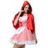 Women Copaly Dress Suit Plaid with Lace Decoration for Halloween Beer Festival  red 3XL