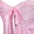 Women Corset Bustier Lingerie Bodyshaper Top Sexy Vintage Lace up Boned Overbust Strapless Corset Tops White M
