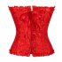 Women Corset Bustier Lingerie Bodyshaper Top Sexy Vintage Lace up Boned Overbust Strapless Corset Tops White M
