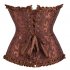 Women Corset Bustier Lingerie Bodyshaper Top Sexy Vintage Lace up Boned Overbust Strapless Corset Tops White M