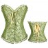 Women Corset Bustier Lingerie Bodyshaper Top Sexy Vintage Lace up Boned Overbust Strapless Corset Tops White M
