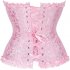 Women Corset Bustier Lingerie Bodyshaper Top Sexy Vintage Lace up Boned Overbust Strapless Corset Tops White XL