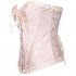 Women Corset Bustier Lingerie Bodyshaper Top Sexy Vintage Lace up Boned Overbust Strapless Corset Tops White XXL