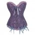Women Corset Bustier Lingerie Bodyshaper Top Sexy Vintage Lace up Boned Overbust Strapless Corset Tops White XXL