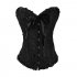 Women Corset Bustier Lingerie Bodyshaper Top Sexy Vintage Lace up Boned Overbust Strapless Corset Tops White XXL