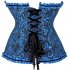 Women Corset Bustier Lingerie Bodyshaper Top Sexy Vintage Lace up Boned Overbust Strapless Corset Tops pink XXXL