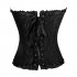 Women Corset Bustier Lingerie Bodyshaper Top Sexy Vintage Lace up Boned Overbust Strapless Corset Tops red XXL