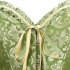 Women Corset Bustier Lingerie Bodyshaper Top Sexy Vintage Lace up Boned Overbust Strapless Corset Tops green L