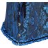 Women Corset Bustier Lingerie Bodyshaper Top Sexy Vintage Lace up Boned Overbust Strapless Corset Tops blue XXXL