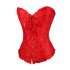 Women Corset Bustier Lingerie Bodyshaper Top Sexy Vintage Lace up Boned Overbust Strapless Corset Tops dark blue XXXXL