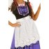 Women Cosplay Costume Retro Style Maid Dirndl Dress Suits for Halloween Beer Festival Halloween purple M