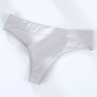 Women Cotton G string Seamless Breathable High Elasticity Sexy Underwear Briefs Panties light grey XL