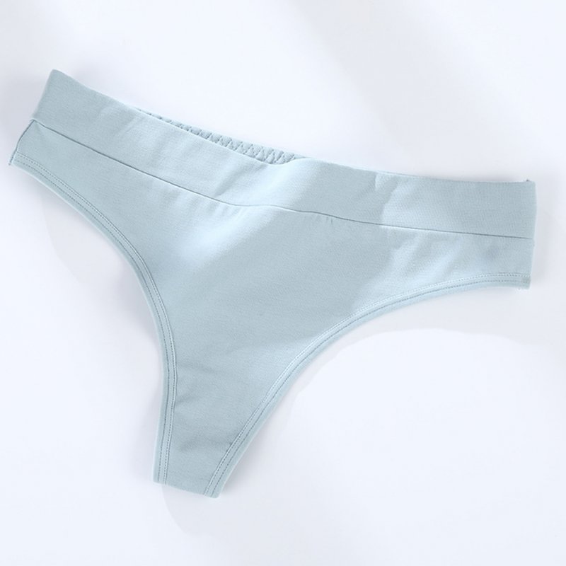 Women Cotton G-string Seamless Breathable High Elasticity Sexy Underwear Briefs Panties Dark green_M