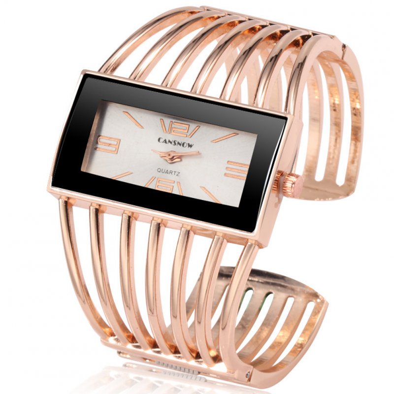 Women Creative Waterproof Alloy Quartz Rectangular Dial Fashion Bracelet Watch Wristwatch 1#