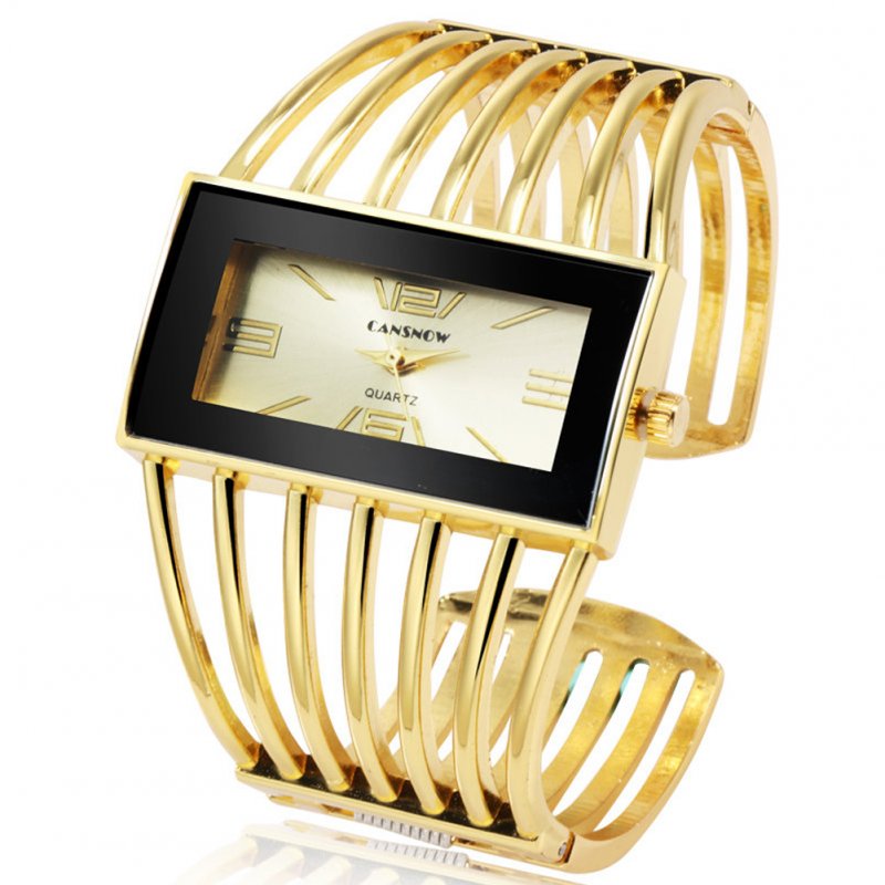 Women Creative Waterproof Alloy Quartz Rectangular Dial Fashion Bracelet Watch Wristwatch 7#