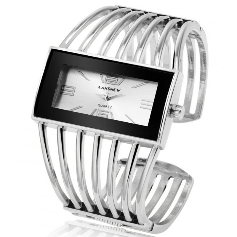 Women Creative Waterproof Alloy Quartz Rectangular Dial Fashion Bracelet Watch Wristwatch 5#