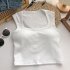 Women Crop Tank Tops Sexy Sleeveless Racerback Solid Color Underwear Breathable Bottoming Sports Tops coffee color One size