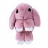 Women Cute Cartoon Rabbit Sling Bag Fluffy Bunny Shoulder Crossbody Bag Red wine