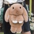 Women Cute Cartoon Rabbit Sling Bag Fluffy Bunny Shoulder Crossbody Bag