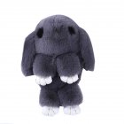 Women Cute Cartoon Rabbit Sling Bag Fluffy Bunny Shoulder Crossbody Bag Dark gray