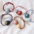 Women Cute Color Matching Ball Hair Band Rope