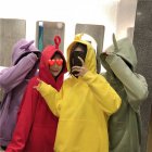 Women Cute Teletubby Design Sweatshirt Hoodies Loose Pullover Casual All match Top yellow L