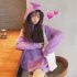 Women Cute Teletubby Design Sweatshirt Hoodies Loose Pullover Casual All match Top purple M
