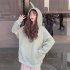 Women Cute Teletubby Design Sweatshirt Hoodies Loose Pullover Casual All match Top red XL